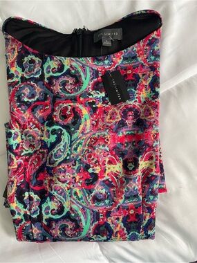 NWT  Long Sleeve Multicolor Swirl Print Dress by The Limited